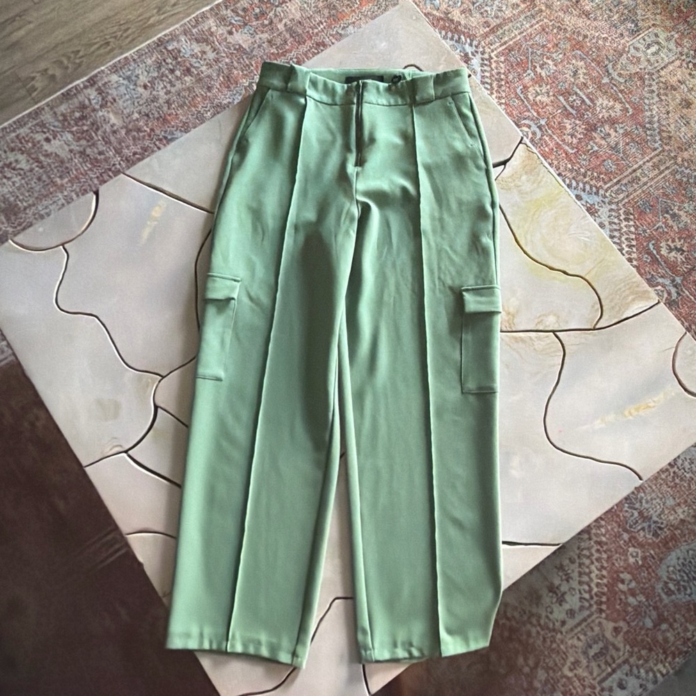 Vero Moda Sage Green High-Rise Cargo Trouser's from ASOS